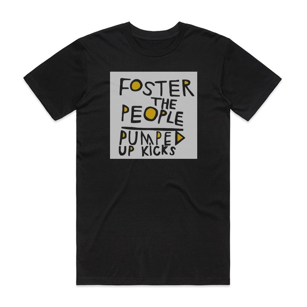 Foster The People Pumped Up Kicks 1 Album Cover T-Shirt Black